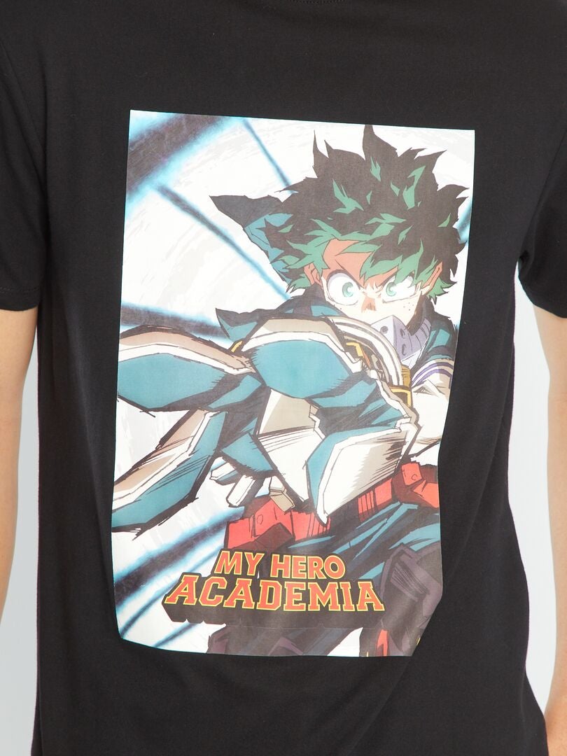 T-shirt Garçon My Hero Academia Manches Longues Noir T. XS - Neuf Avec étiquettes