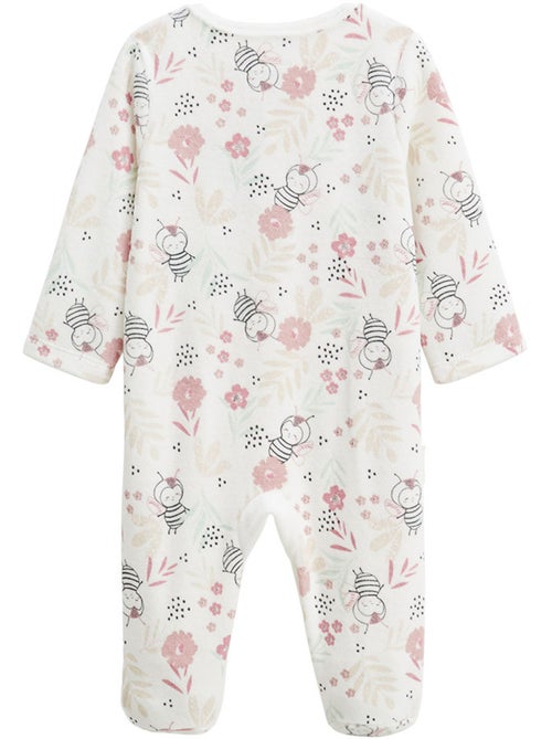 Mya babyvelours pyjama met brugopening - Kiabi