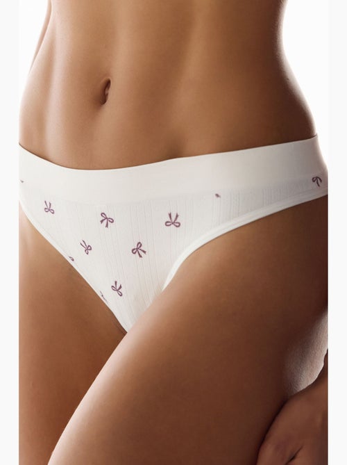 Naadloze brazilian-slip met ajourpatroon penti - Kiabi