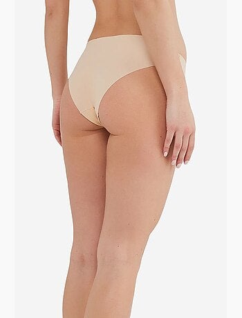 Naadloze gladde slip met middelhoge taille en lasersnit penti