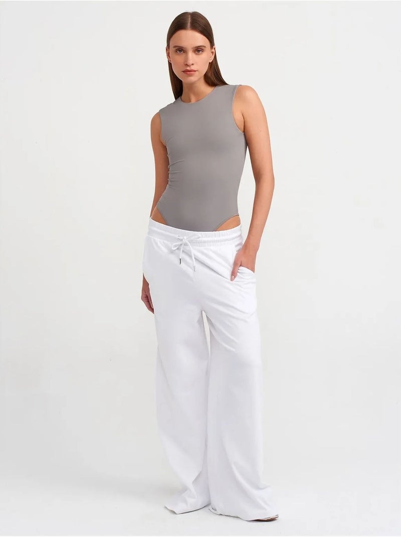 Naadloze mouwloze slim-fit unitard dilvin Grijs - Kiabi