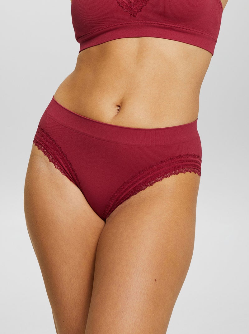 Naadloze slip 'Sans Complexe' ROOD - Kiabi