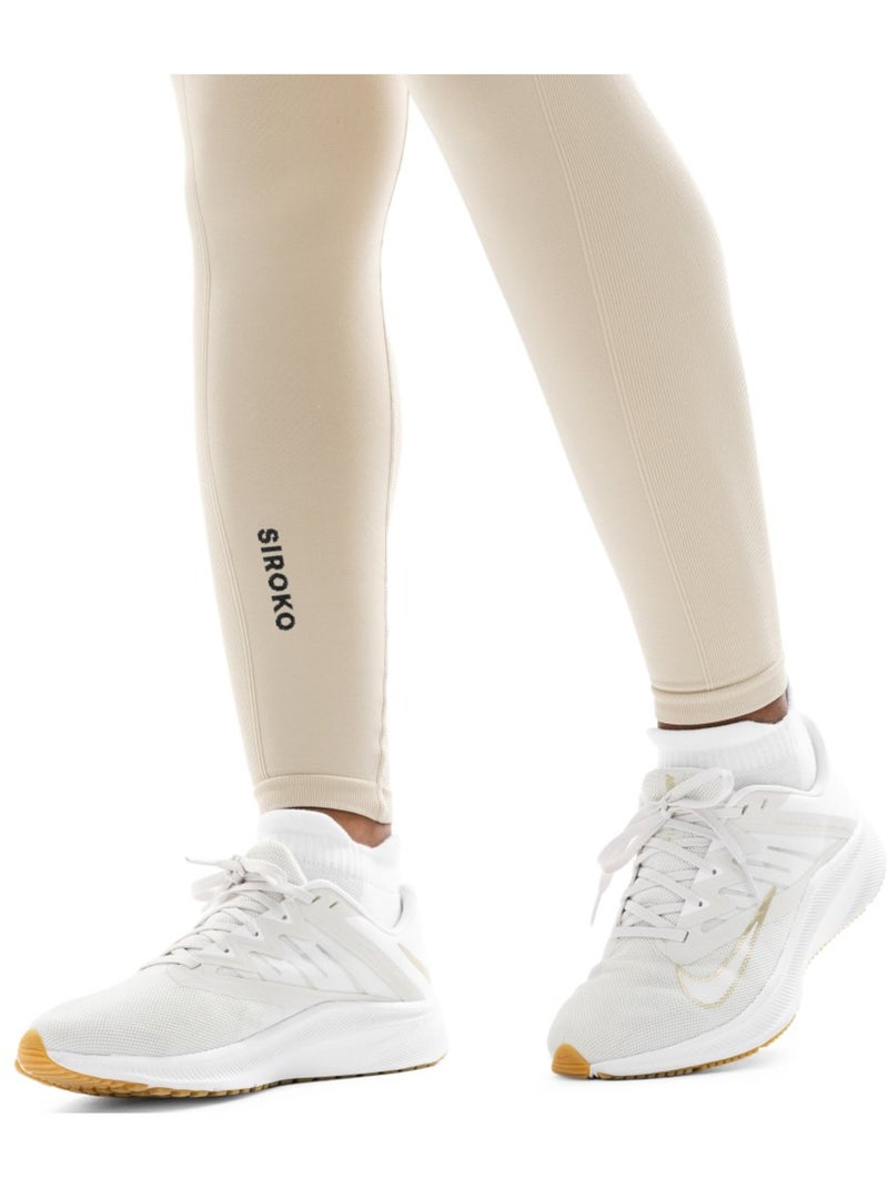 Naadloze sportlegging dames Beige - Kiabi