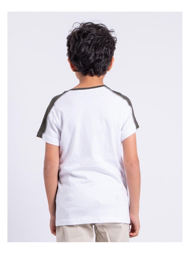NABALIA-J T-shirt met korte mouwen van puur katoen Kaki - Kiabi