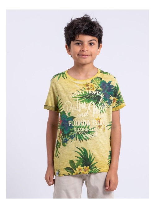 NABANE-J T-shirt met korte mouwen, ronde hals en gemaakt van puur katoen - Kiabi