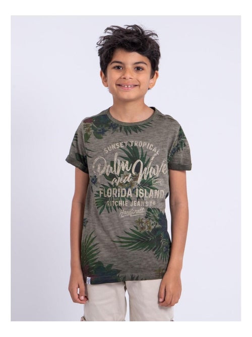 NABANE-J T-shirt met korte mouwen, ronde hals en gemaakt van puur katoen - Kiabi