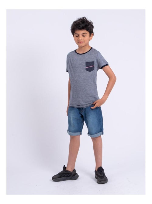 NABASTIL-J T-shirt met korte mouwen en ronde hals van puur katoen - Kiabi