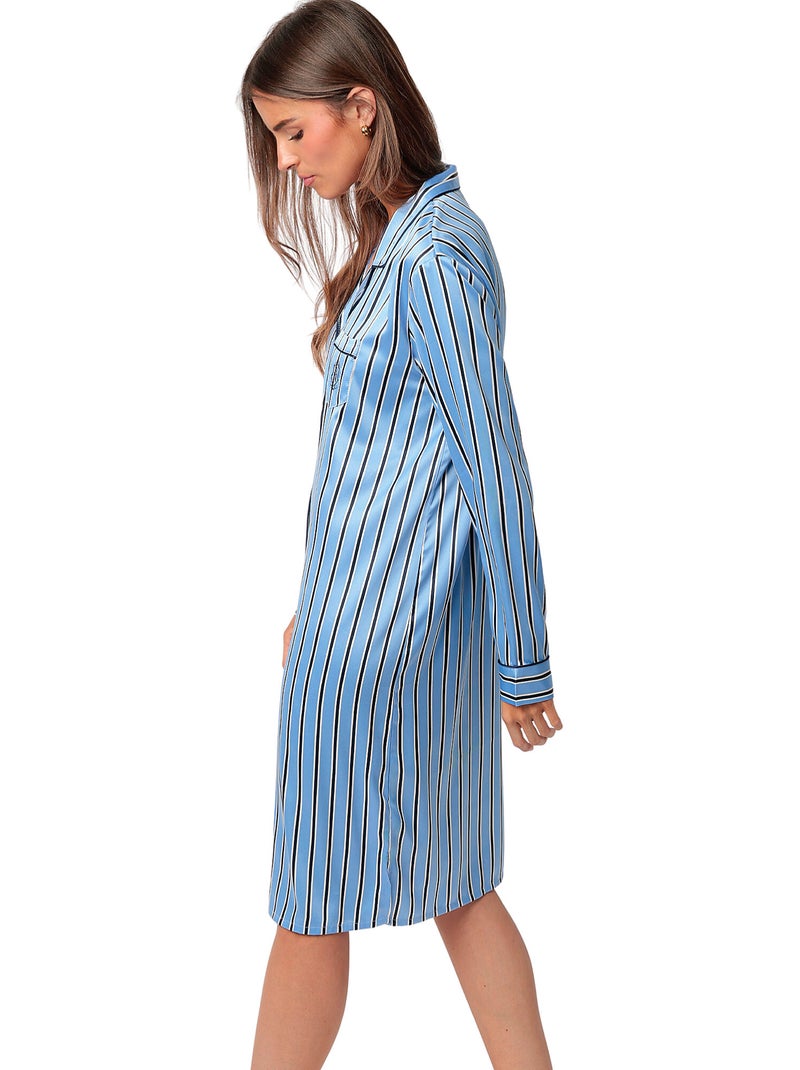 Nachthemd met lange mouwen adm secret Blauw - Kiabi
