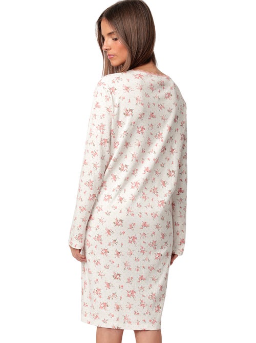Nachthemd met lange mouwen dots and flowers - Kiabi