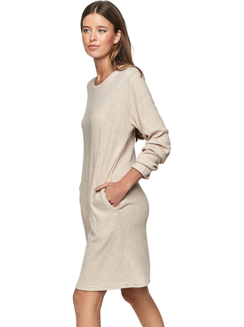 Nachthemd met lange mouwen p106 cloud nine Beige - Kiabi