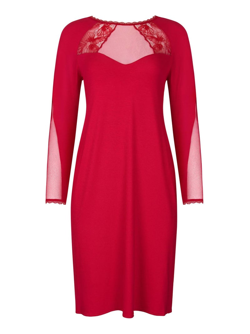 Nachthemd met lange mouwen sympathy Rood - Kiabi