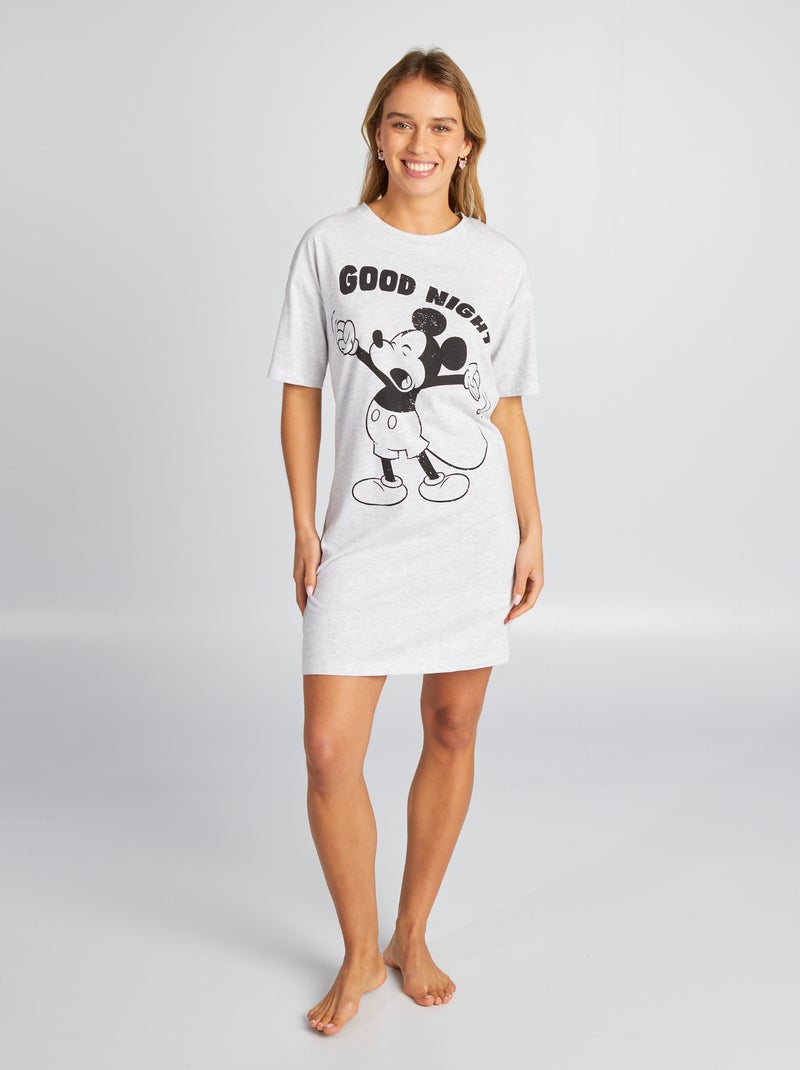 Nachthemd met Mickey-print GRIJS - Kiabi