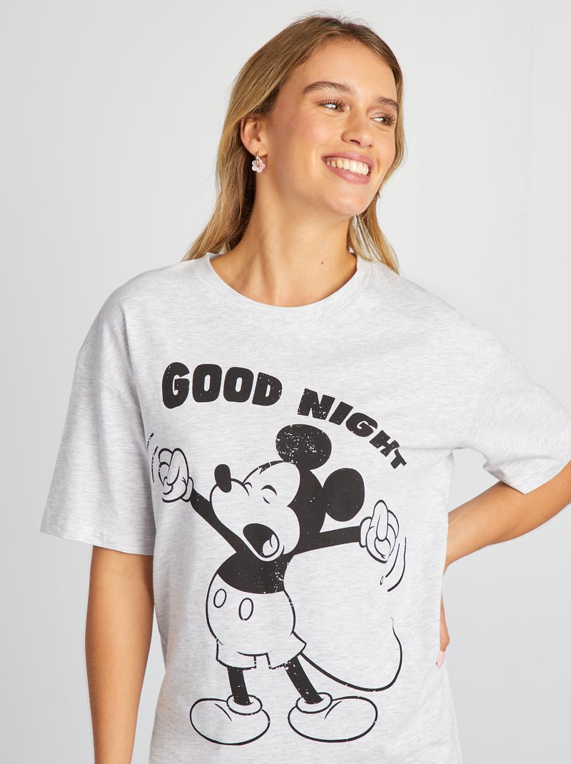 Nachthemd met Mickey-print GRIJS - Kiabi