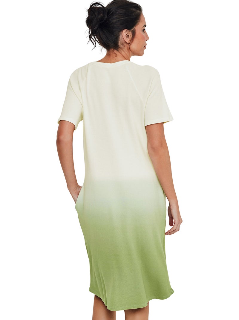 Nachthemd met slipe mouwen homewear p118 Groen - Kiabi