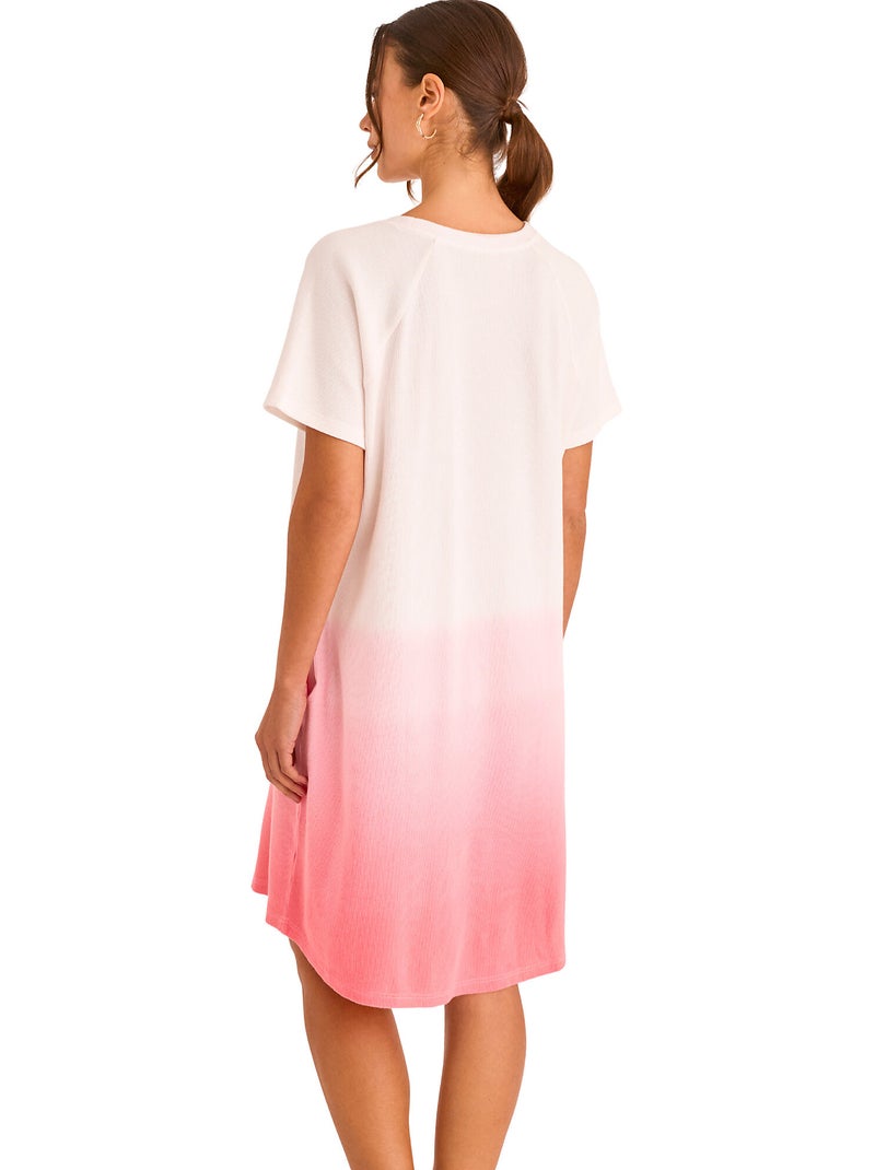 Nachthemd met slipe mouwen homewear p118 Koraaloranje - Kiabi