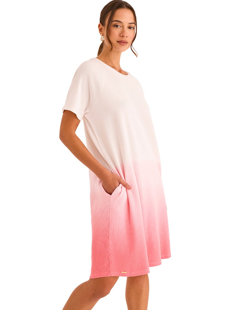 Nachthemd met slipe mouwen homewear p118 Koraaloranje - Kiabi