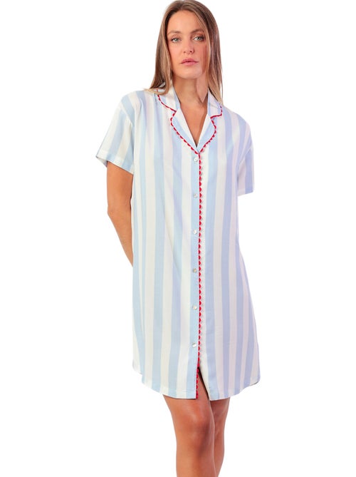 Nachthemd met slipe mouwen light stripes - Kiabi