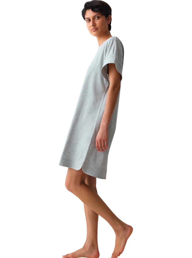 Nachthemd met slipe mouwen minimalistic Grijs - Kiabi