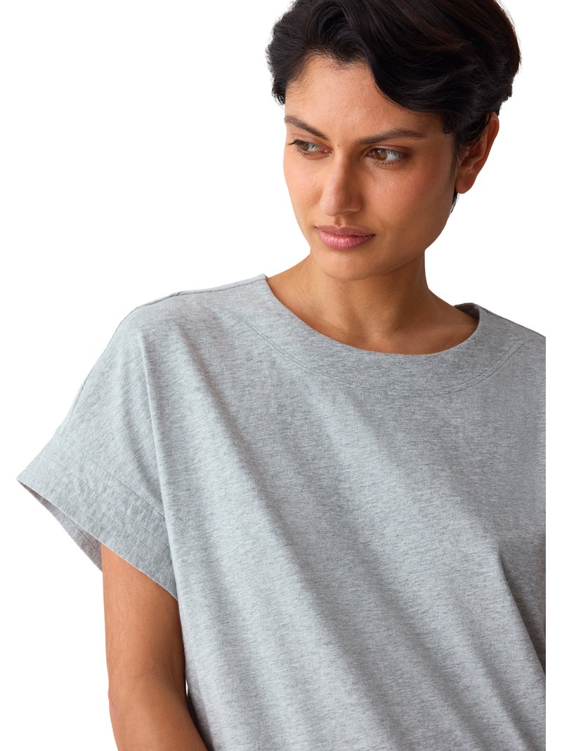 Nachthemd met slipe mouwen minimalistic Grijs - Kiabi
