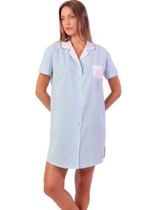 Nachthemd met slipe mouwen stripes home - Kiabi Nachthemd met slipe mouwen stripes home - Kiabi