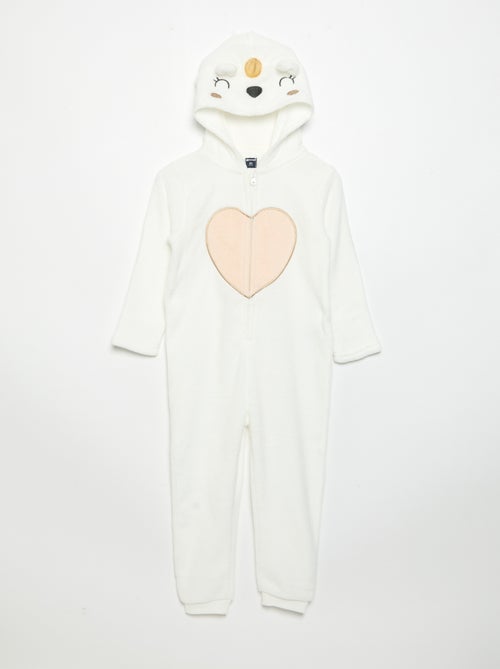 Nachtoverall van fleece - Kiabi
