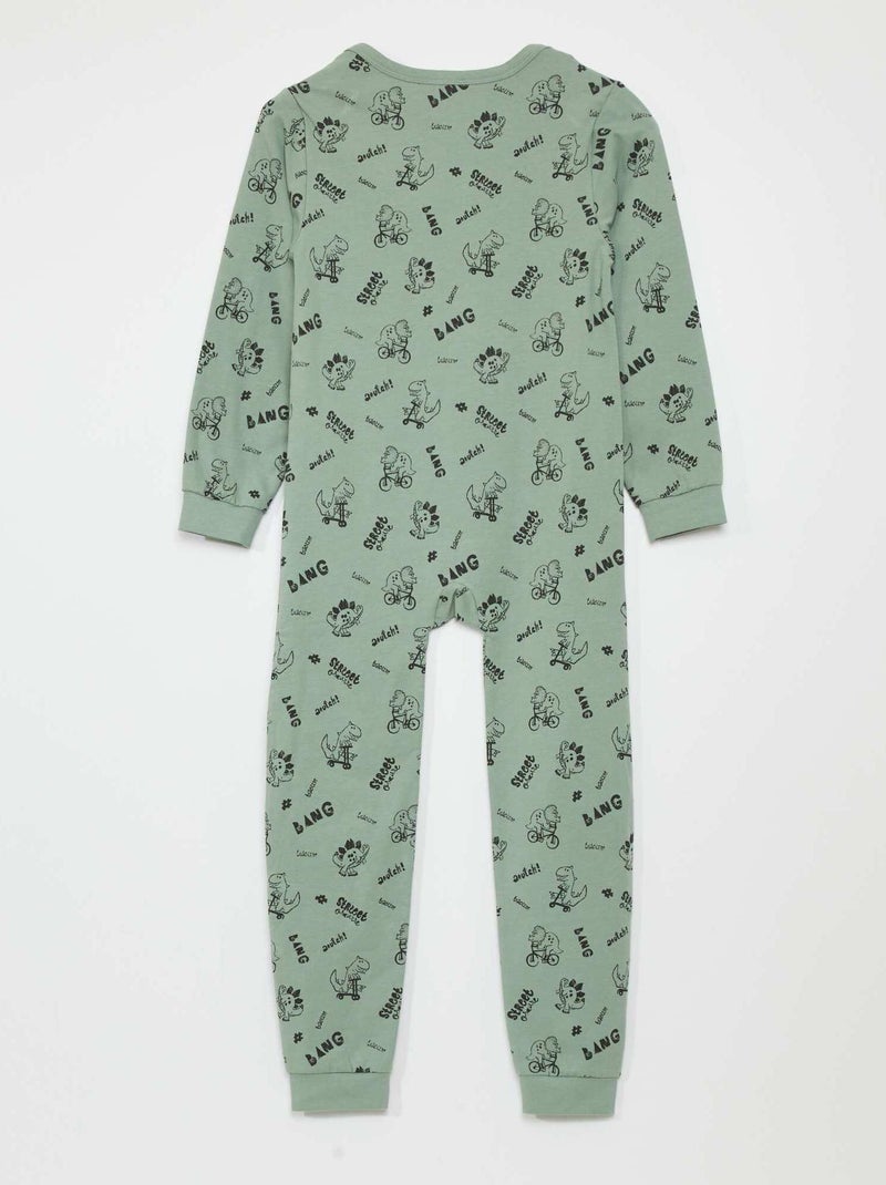 Nachtpyjama - gemakkelijk aan te trekken collectie GROEN - Kiabi