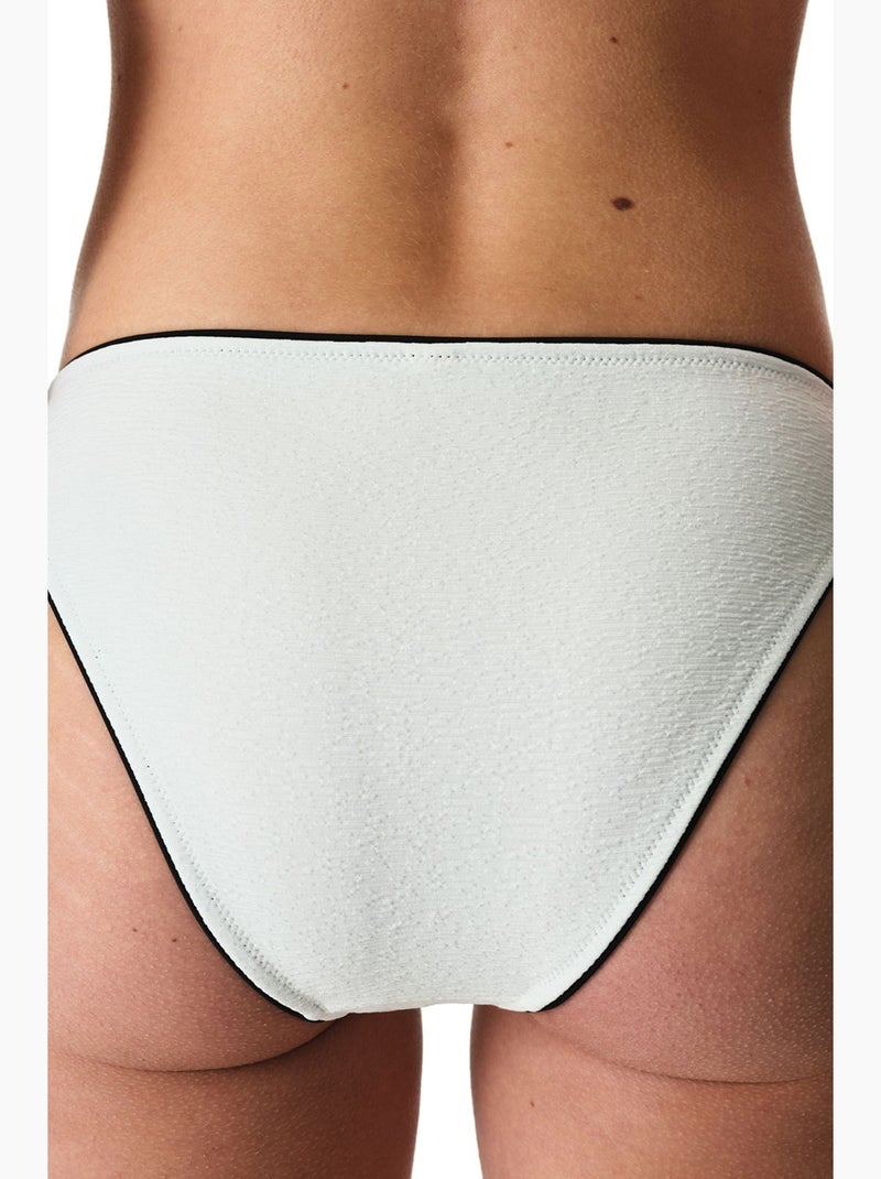 Nadia bikinibroekje met structuur en middelhoge taille penti Wit - Kiabi