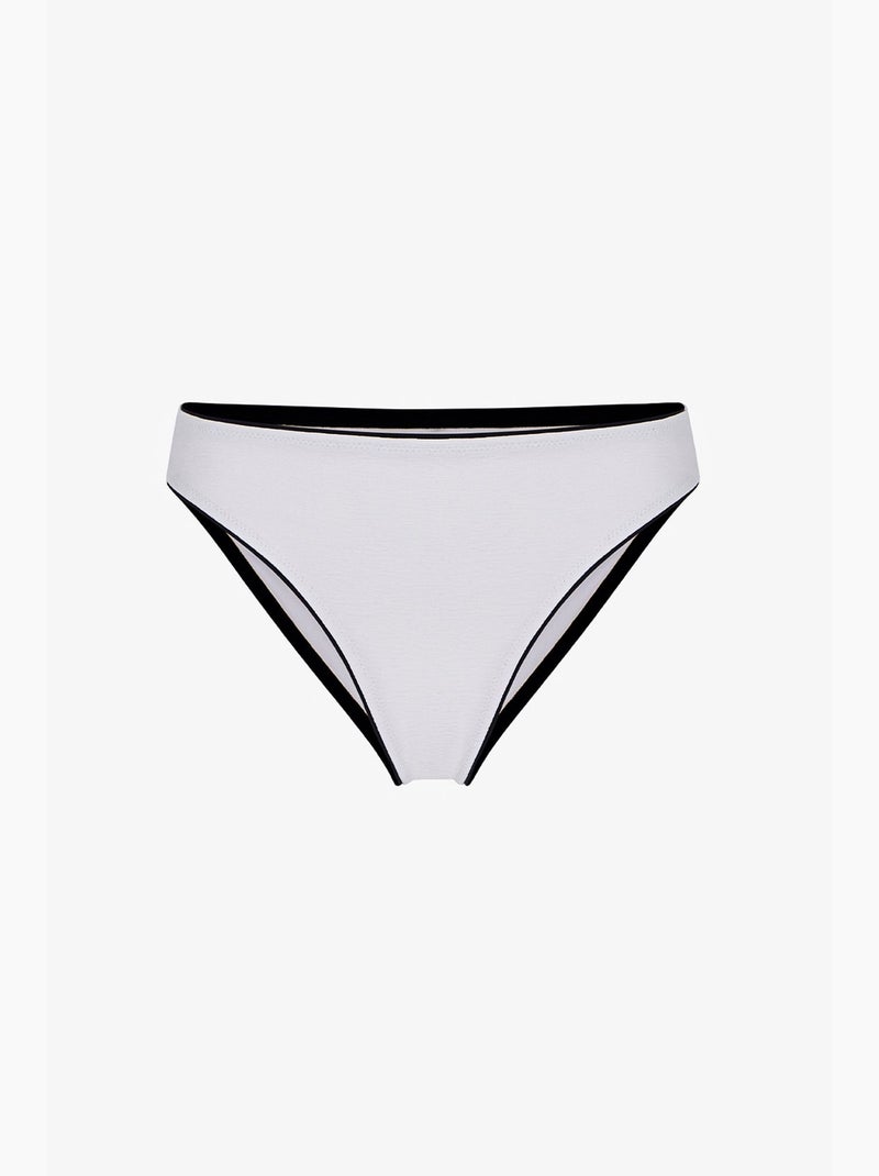 Nadia bikinibroekje met structuur en middelhoge taille penti Wit - Kiabi