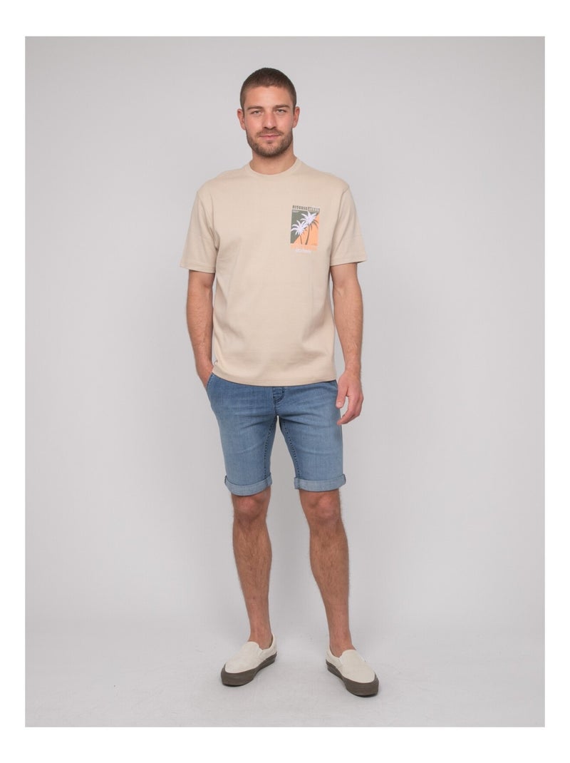 Nahatol oversized katoenen t-shirt Beige - Kiabi