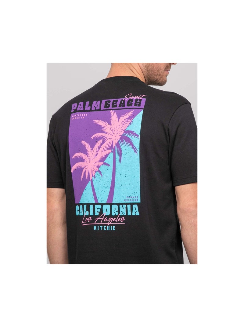Nahatol oversized katoenen t-shirt Zwart - Kiabi