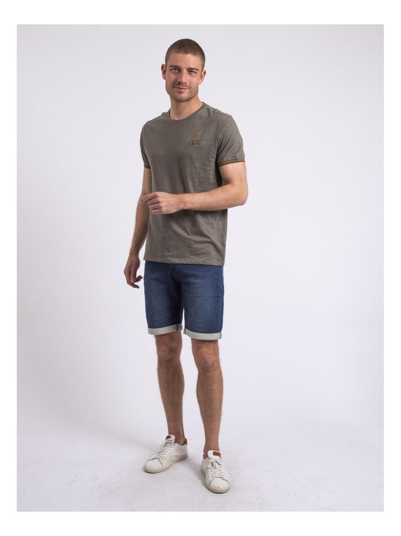 Nakotoc t-shirt met ronde hals Kaki - Kiabi