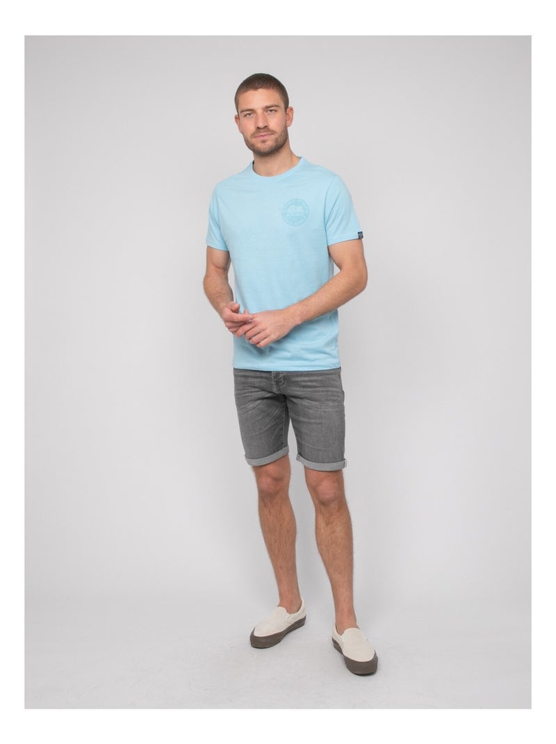 Nalibil katoenen t-shirt met patroon Hemelsblauw - Kiabi