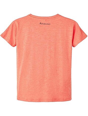 Name it falivibes oranje t-shirt voor meisjes