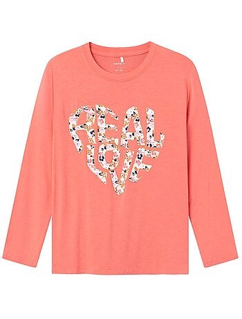 Name it fnjafa oranje t-shirt met lange mouwen voor meisjes