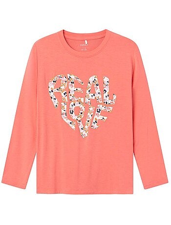 Name it fnjafa oranje t-shirt met lange mouwen voor meisjes