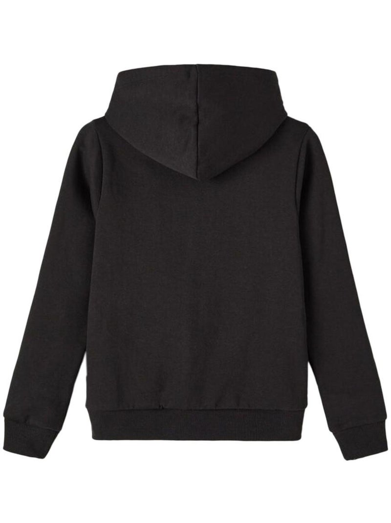 Name It Folise Zwarte Hoodie met Rits voor Meisjes Zwart - Kiabi