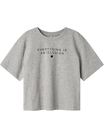 Name it fostinna grijs t-shirt voor meisjes