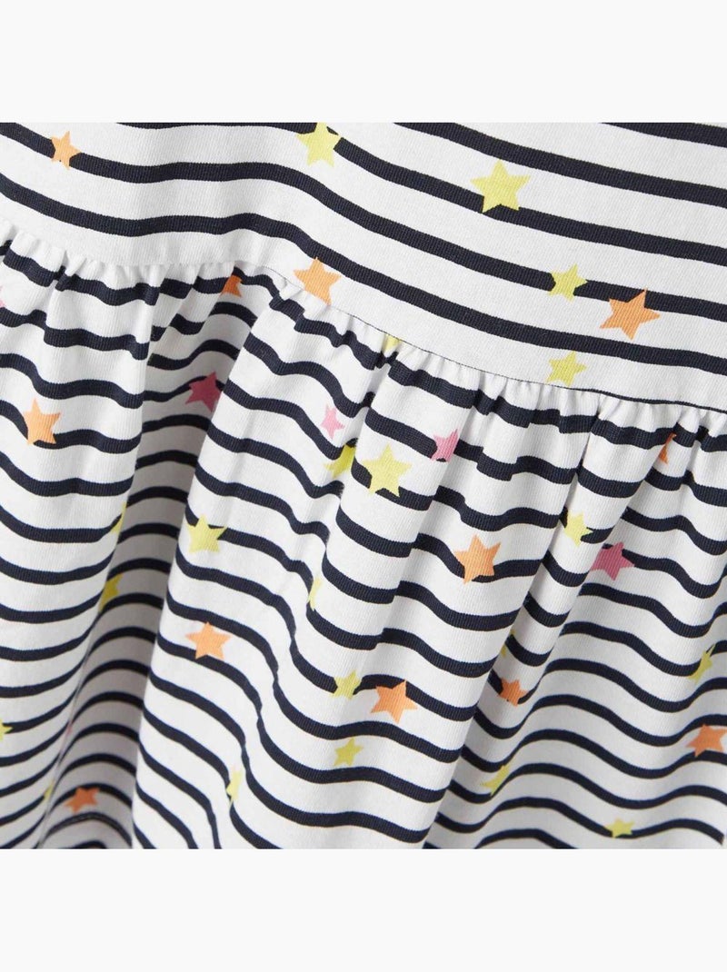 Name It Frida Gestreepte Jurk Wit voor Meisjes Wit - Kiabi