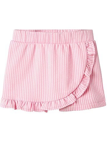 Name it fris meisjes rokje wit/roze