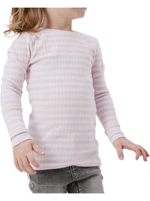 Name it fsuraja t-shirt met lange mouwen voor meisjes, roze/wit - Kiabi Name it fsuraja t-shirt met lange mouwen voor meisjes, roze/wit - Kiabi