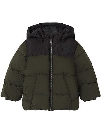 Name it jongens bodywarmer kaki/zwart morning