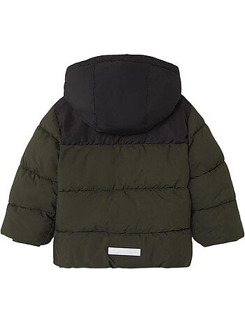 Name it jongens bodywarmer kaki/zwart morning
