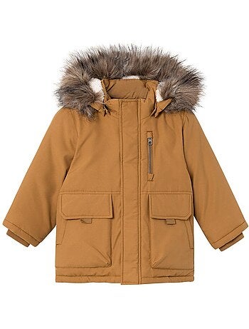 Name it jongens parka camel master