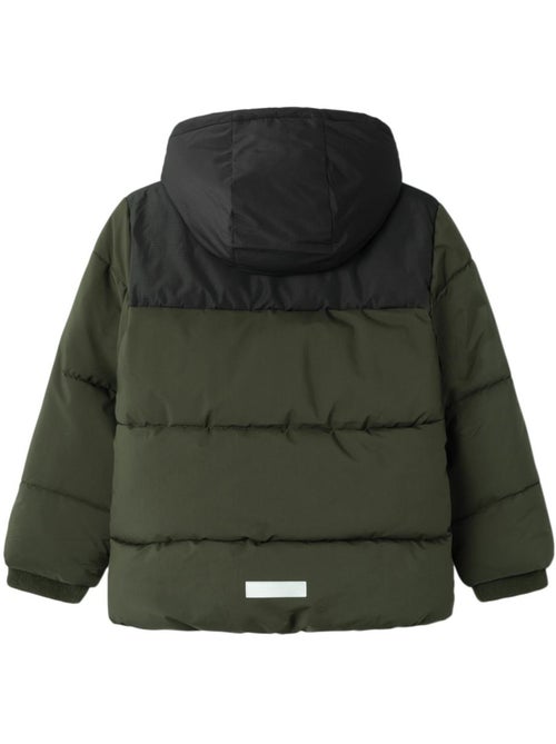 Name It Jongens Winterjas Kaki/Zwart - Kiabi Name It Jongens Winterjas Kaki/Zwart - Kiabi