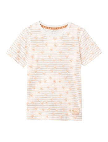Name it kent jongens t-shirt wit/oranje