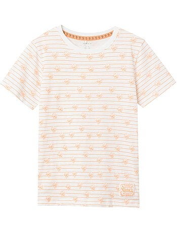 Name it kent jongens t-shirt wit/oranje