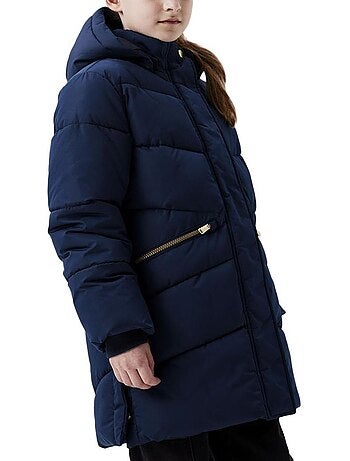 Name it lange marineblauwe meisjes winterjas