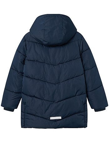 Name it lange marineblauwe meisjes winterjas