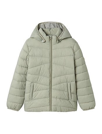 Name it meisjes winterjas wit - marble