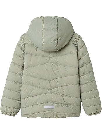 Name it meisjes winterjas wit - marble